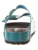 Birkenstock Leren slippers turquoise
