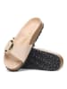 Birkenstock Leren slippers "Madrid" beige