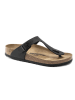 Birkenstock Leren teenslippers "Gizeh" zwart - wijdte N