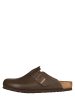 Birkenstock Leder-Clogs "Boston" in Braun - Weite N