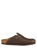 Birkenstock Leren clogs "Boston" bruin - wijdte N
