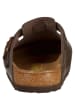 Birkenstock Leren clogs "Boston" bruin - wijdte N