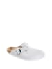 Birkenstock Leren clogs "Boston" wit - wijdte S