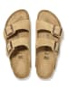Birkenstock Leren slippers "Arizona" beige