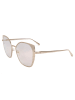 Longchamp Damen-Sonnenbrille in Gold/ Beige