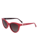 Moschino Damen-Sonnenbrille in Rot-Schwarz/ Braun
