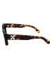 OFF WHITE Okulary przeciwsłoneczne unisex w kolorze brązowo-zielonym