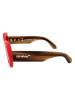 OFF WHITE Unisex-Sonnenbrille in Braun-Rot/ Grau