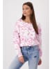 monari Sweatshirt in Pink/ Weiß