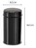 Echtwerk Sensor-Abfalleimer in Schwarz - 30 l