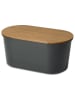 Echtwerk Brotbox "Fresh" in Schwarz - (B)37 x (H)17 x (T)21,5 cm