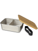Echtwerk Lunchbox in Silber/ Hellbraun - 1,5 l