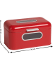 Echtwerk Brotkasten in Rot - (B)30 x (H)20 x (T)16,5 cm