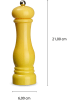 Echtwerk 2-delige set: zout- & pepermolen geel - (H)21 x Ø 6 cm