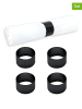 Echtwerk 4-delige set: servetringen "Rond" zwart - Ø 4 cm