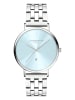 Liebeskind Kwartshorloge zilverkleurig/lichtblauw