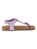 El Naturalista Leren teenslippers paars