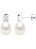 Pearline Zilveren oorstekers met parels
