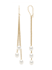 Pearline Gouden oorhangers met parels