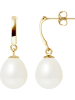 Pearline Gouden oorstekers met zoetwaterkweekparels