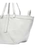 Liebeskind Berlin Skórzany shopper bag w kolorze białym - 47 x 34 x 18 cm