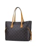 Puccini Shopper in Dunkelbraun - (B)43 x (H)30 x (T)12 cm