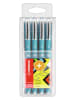 STABILO Tintenroller ''STABILO worker+ colorful'' in Blau - Medium - 4 Stück