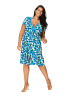 Aller Simplement Kleid in Blau/ Grün