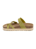 billowy Leren teenslippers groen