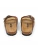 billowy Leren slippers bruin