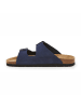 billowy Leren slippers donkerblauw