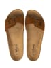 billowy Leren slippers bruin