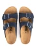 billowy Leren slippers donkerblauw
