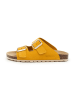 billowy Leren slippers geel