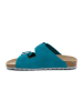 billowy Leren slippers turquoise