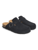 billowy Leren clogs zwart