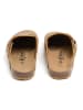 billowy Leder-Clogs in Hellbraun