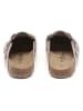 billowy Leder-Clogs in Beige
