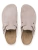 billowy Leder-Clogs in Beige