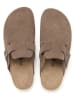 billowy Leren clogs taupe