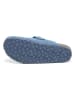 billowy Leder-Clogs in Blau