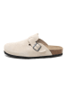 billowy Leren clogs beige