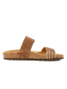 billowy Leren slippers bruin