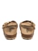 billowy Leren slippers bruin