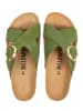 billowy Leren slippers groen