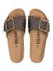 billowy Leren slippers bruin