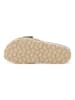 billowy Leren slippers beige