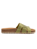 billowy Leren slippers groen
