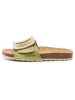 billowy Leren slippers groen