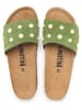 billowy Leren slippers groen